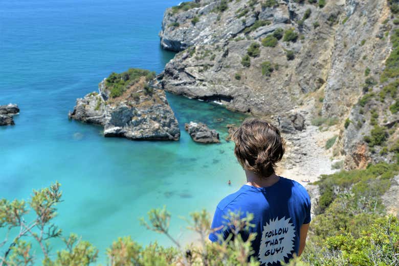Contemplando la praia do Ribeiro do Cavalo